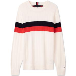 Трикотажный свитер с круглым вырезом для мужчин Tommy Hilfiger, экрю 0gy