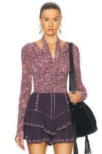 Vonda Топ Isabel Marant, Purple & Ecru