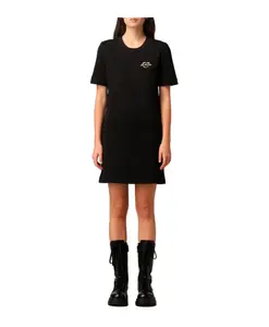 Футболка-Платье с коротким рукавом и логотипом в виде сердца Love Moschino, черный