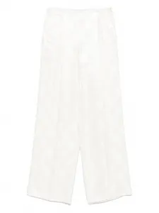 Брюки с цветочным узором FENDI, белый