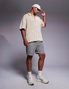 Шорты River Island из сирсакера в клетку