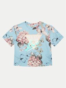 Футболка boxy fit J5RI05 K6YW4 Guess, голубой