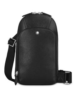 Стильная кожаная сумка-слинг Montblanc, черный