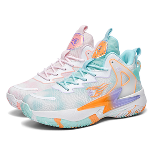 Баскетбольные кроссовки для детей и подростков с высоким верхом, противоскользящие, амортизирующие, устойчивые к истиранию и отскоку Peter pan, Mismatched