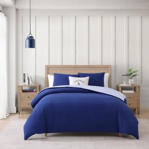 Tommy Hilfiger Комплект постельного белья, 3 предмета, 152x203 см, микропике из хлопка, мягкий, дышащий, синий