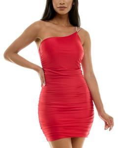 Детское платье на одно плечо с бретелями, украшенными стразами Crystal Doll, Cherry