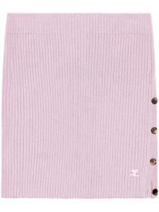 Мини-юбка в рубчик Courrèges, розовый
