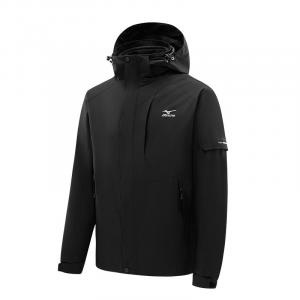 Mizuno Ветровка ветронепроницаемая утепленная влагоотталкивающая унисекс, Black