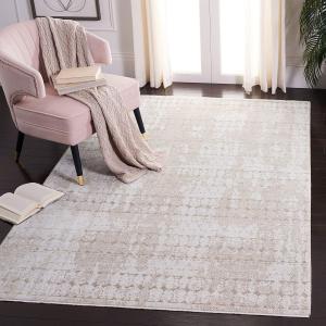 Ковер SAFAVIEH, 244 x 305 см, - коллекция Webster - большой - бежевый и серый, состаренный вискозный дизайн, идеально для гостиной, спальни, офиса, столовой (WBS338B)