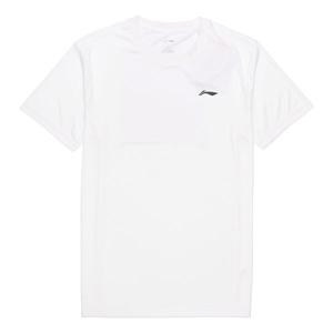 Футболка с базовым логотипом, быстросохнущая футболка Li-Ning, белый