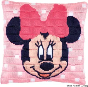 Подушка с вышивкой натяжным стежком Disney Minnie Mouse, готовый дизайн для вышивки Vervaco