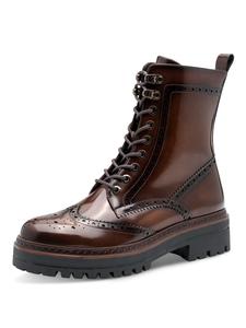 Коричневые ботинки на шнуровке Tamaris