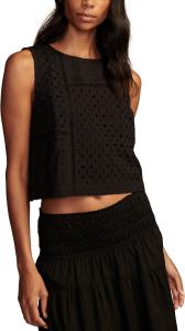 Топ Lucky Brand Schiffli Sleeveless Top, цвет Meteorite