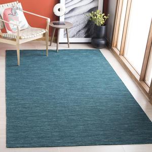 SAFAVIEH Kilim Collection ковер, 153 x 244 см, Dark Green, ручной работы повседневный однотонный шерстяной, идеально для помещений с высокой проходимостью в гостиной, спальне (KLM850X)