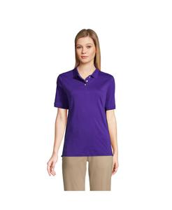 Школьная форма, женская рубашка поло с короткими рукавами и интерлоком Lands' End