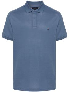 Tommy Hilfiger рубашка поло с вышитым логотипом, синий