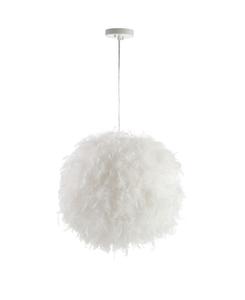 Подвесной светильник Stork 19 дюймов, металлический, регулируемый по высоте, со светодиодной подсветкой и перьями Jonathan Y, белый