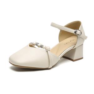 HUANAI Женские туфли на высоком каблуке бежево-абрикосового цвета