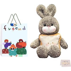 Плюшевая кукла Puffy Bunny Burger Rabbit высотой 35см/45см Whoops, серый