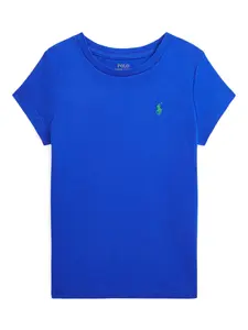 Футболка с вышивкой Polo Pony Polo Ralph Lauren Kids, синий