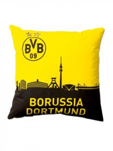 BVB Подушка BVB с изображением городского пейзажа (40 x 40 см) желтого цвета