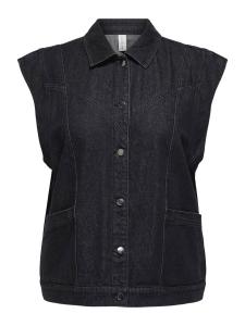 ONLY Carmakoma Жилет 'CARKennedy' в черном дениме