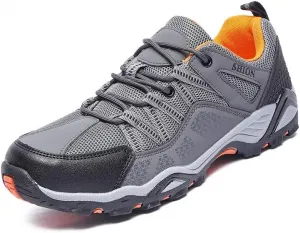 Мужские походные кроссовки для улицы, легкие и дышащие, для прогулок, противоскользящие кроссовки для трейл-раннинга, для работы и путешествий Qacksv, серый