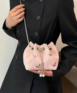 Сумка/Сумка через плечо с завязками и цепочкой в виде бабочки Aimoha - Select -, цвет Pink