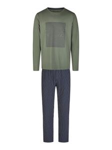 Длинная пижама Phil & Co. Berlin Long Pajamas Lifestyle, цвет dark blue/khaki