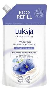 Жидкое сливочное мыло «Льняное и рисовое молоко» - запас 400 мл Luksja, Creamy & Soft Moisturizing
