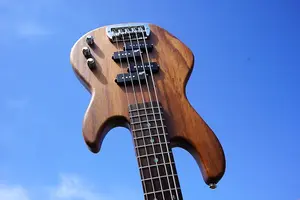 Электрический бас-гитар G&L USA Custom Shop Matador-V с 5 струнами из древесины Monkey Pod с чехлом Black Tolex (2025)