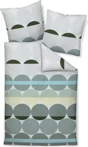 Комплект постельного белья Janine Design Mako-Satin 87104 JD Цвет шалфейно-зеленый Размер 155x220+80x80 Original Janine