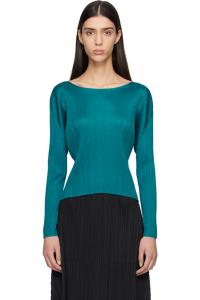 Pleats Please Issey Miyake Синие ежемесячные цвета октябрь верх