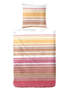 Hahn Постельное белье из перкаля в летнюю полоску красного цвета