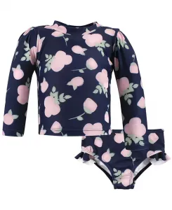 Комплект плавок-рашгардов Hudson для девочек, нежно-розовый, 3–6 месяцев Hudson Baby, синий