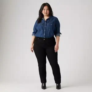 314 моделирующие женские джинсы прямого кроя (большие размеры) Levi's, черный
