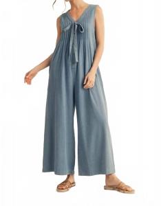 Джимовый комбинезон без рукавов с защипами Jodifl, Denim