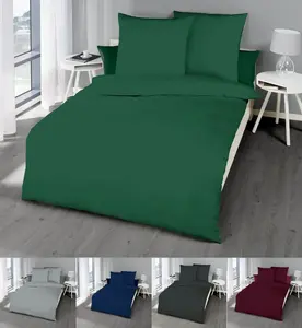 Постельное белье JACK by Kaeppel из тонкой фланели, однотонное, большой выбор цветов, разные размеры, цвет: зеленый, размер: 200x200 см. Jack