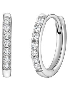 Glanzstücke München Серьги-кольца из стерлингового серебра с цирконами в серебре