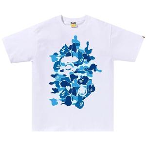 Футболка BAPE ABC Camo Rebuild Big Ape Head 'White/Blue', белый