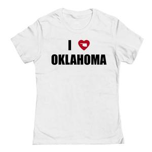 Футболка Junior'S с принтом «I Heart Oklahoma» Unbranded, белый