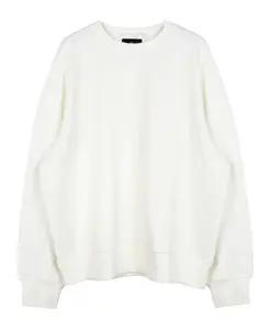 Белый хлопковый свитер с круглым вырезом Y-3, белый