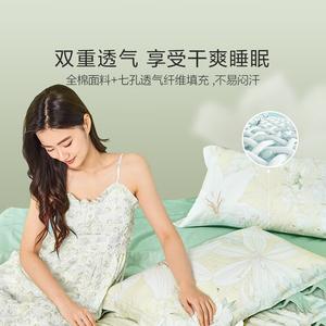 Luolai Home Тонкое хлопковое одеяло 150х215 см, 100% хлопок, антибактериальное, стирка