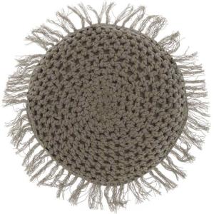 Декоративная подушка Unique Living Tufo, серый - текстиль - 45 x 8 x 45 см