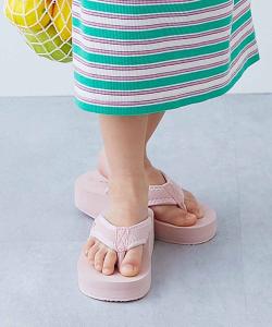 Сандалии-вьетнамки с объемной подошвой и пушистым верхом, сандалии-туфли 25SS Devirock, цвет 003-Pink