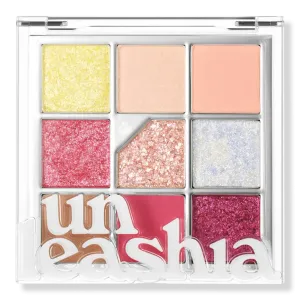 Палитра теней Glitterpedia Eye Palette Unleashia, N°7 All of Peach Ade (vibrant pink and orange with multidimensional sparkles)
