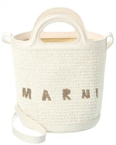 Сумка-ведро Tropicalia Small с кожаной отделкой Marni
