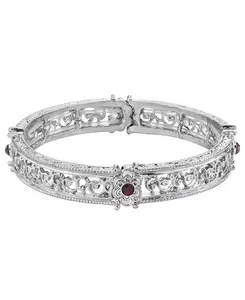 Эластичный браслет серебристого тона 2028, purple