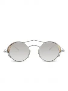 Солнцезащитные очки в круглой оправе из титана Rigards, серебряный