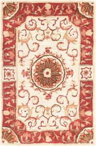 SAFAVIEH Empire Collection ковер 61 x 92 см Ivory/Red EM459A ручной работы традиционный европейский премиум шерстяной акцентный